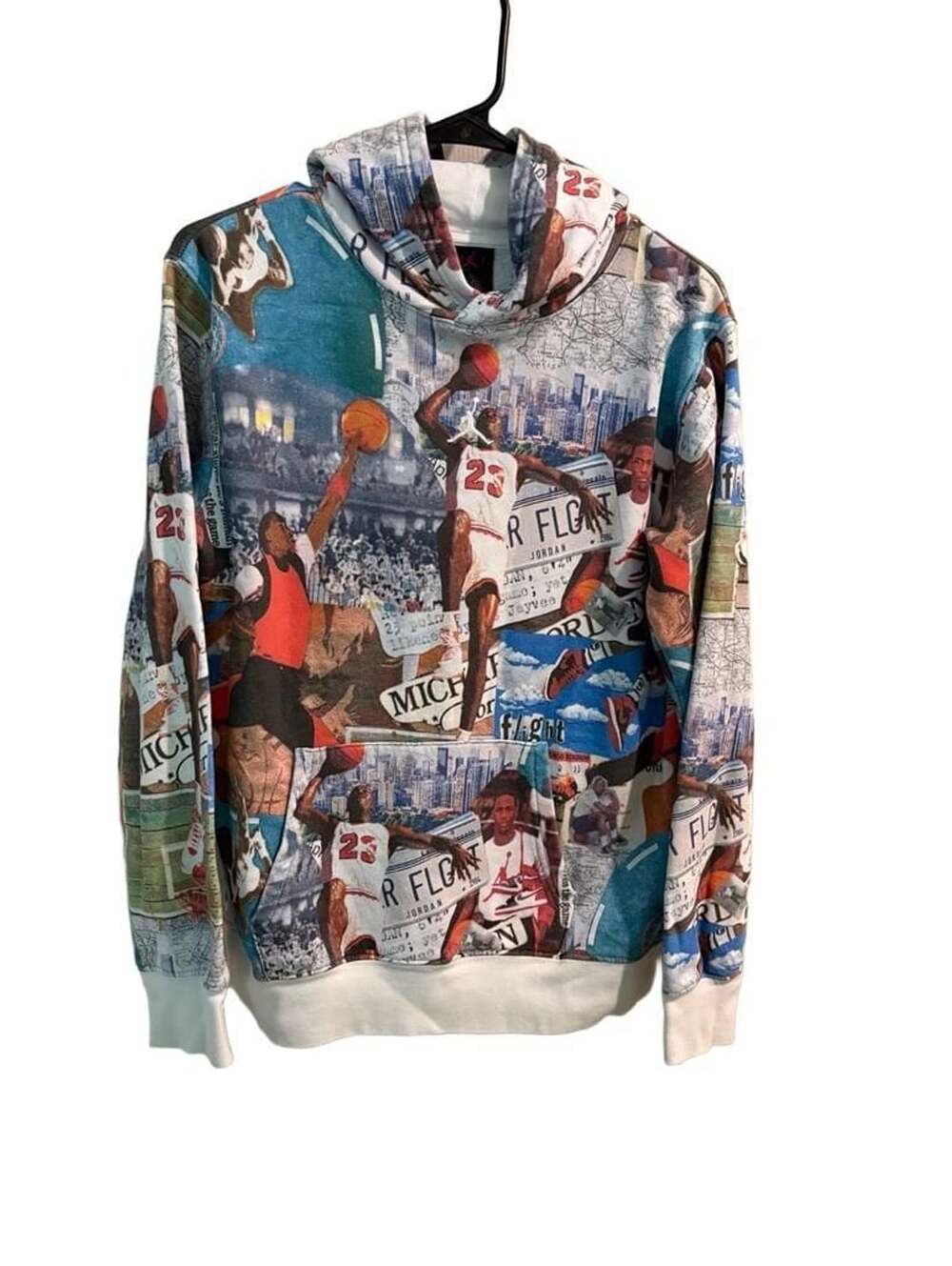 Jordan Brooklyn Fleece Printed Hoodie Multicolor Graphic youth XL